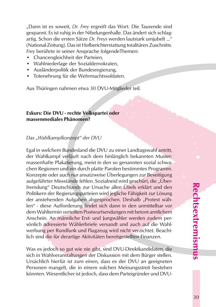 Seite 30 des Verfassungsschutzbericht 1999 Thüringen