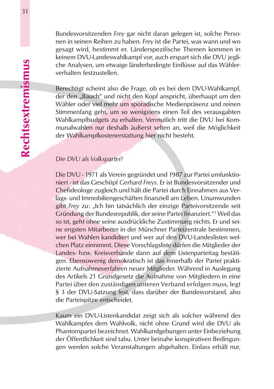 Seite 31 des Verfassungsschutzbericht 1999 Thüringen