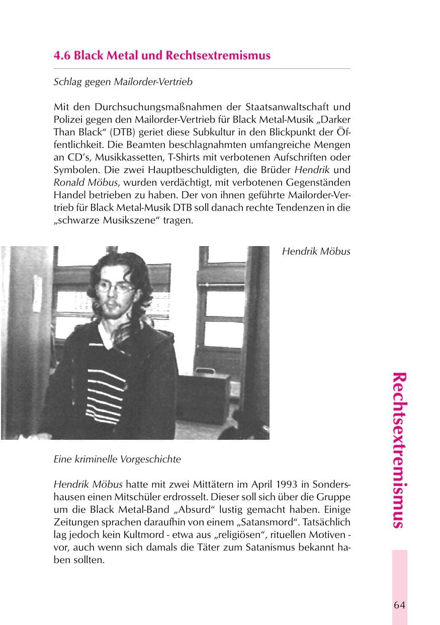 Seite 64 des Verfassungsschutzbericht 1999 Thüringen