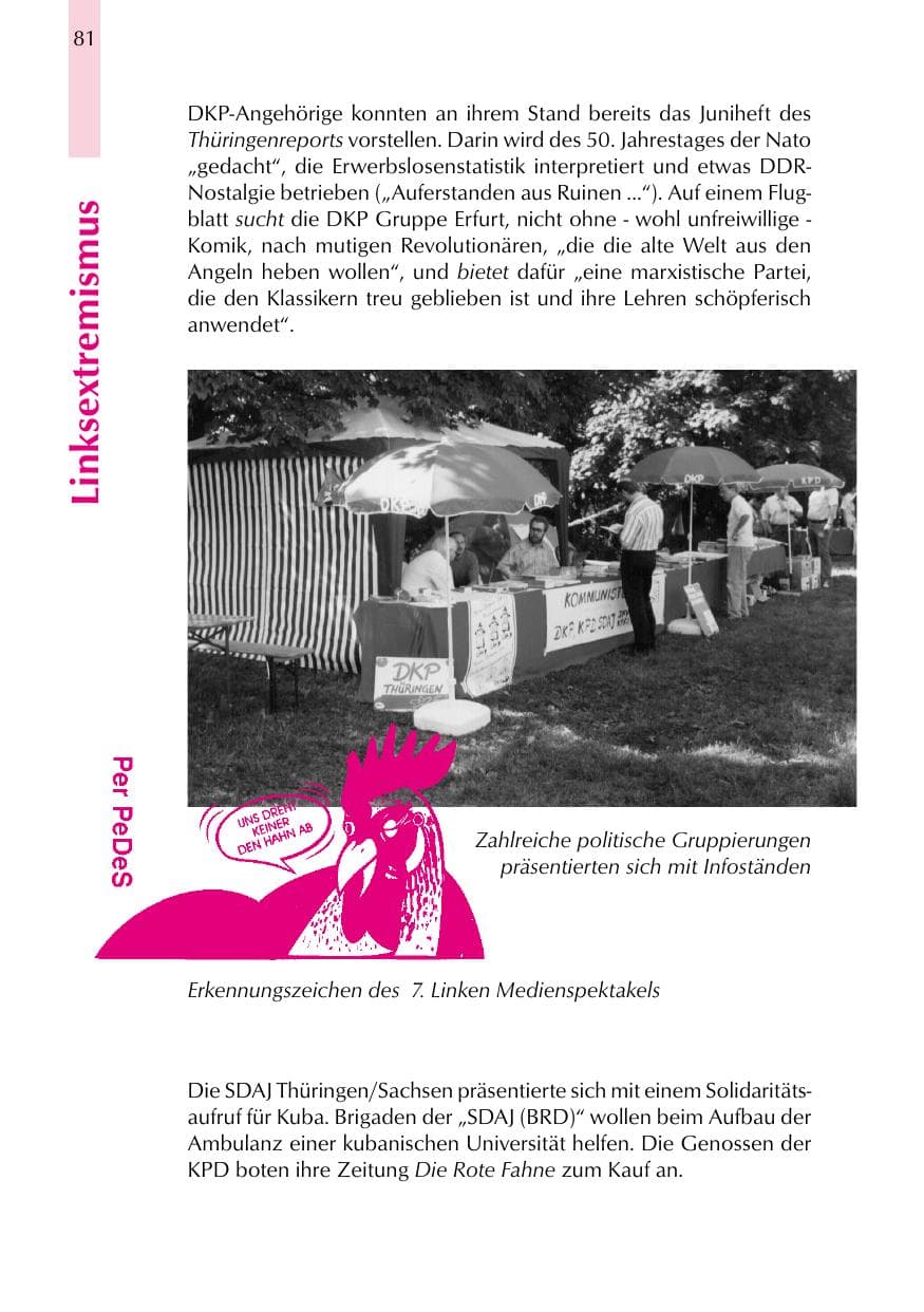Seite 81 des Verfassungsschutzbericht 1999 Thüringen