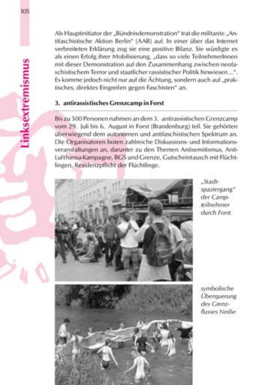Seite 108 des Verfassungsschutzbericht 2000 Thüringen
