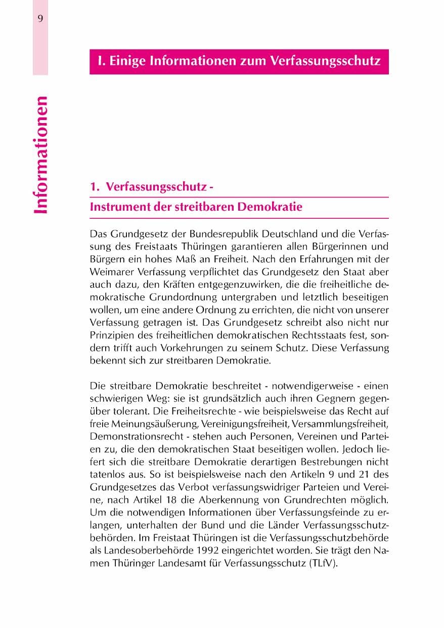 Seite 12 des Verfassungsschutzbericht 2000 Thüringen