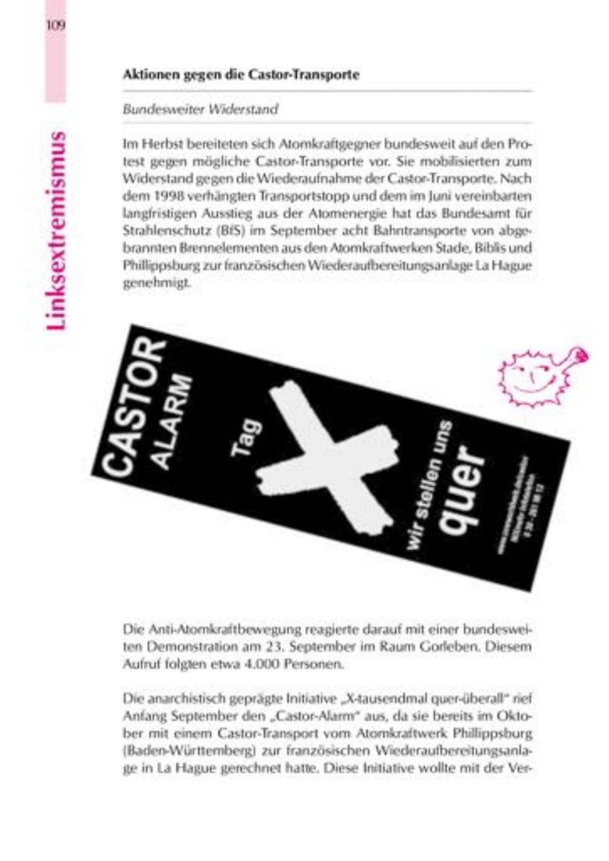 Seite 112 des Verfassungsschutzbericht 2000 Thüringen