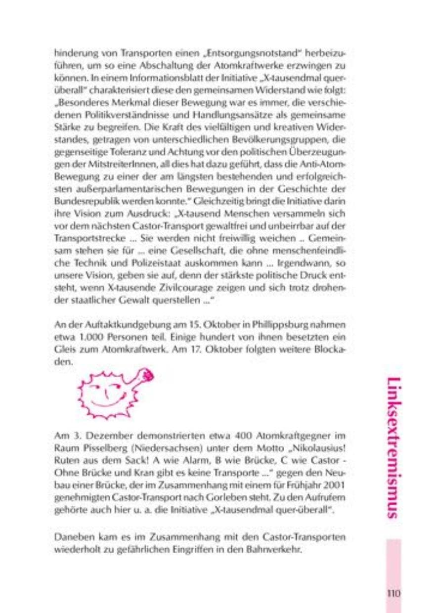 Seite 113 des Verfassungsschutzbericht 2000 Thüringen