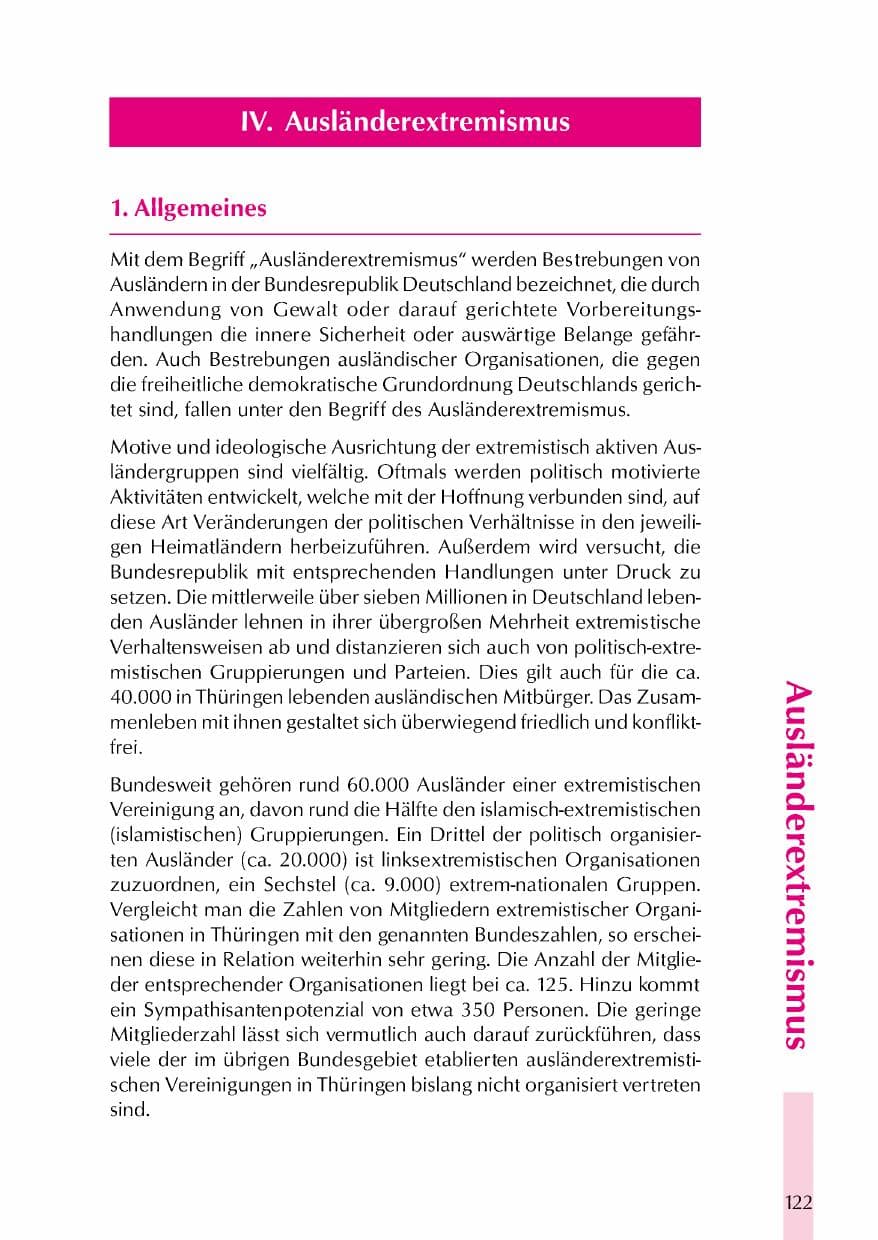 Seite 125 des Verfassungsschutzbericht 2000 Thüringen