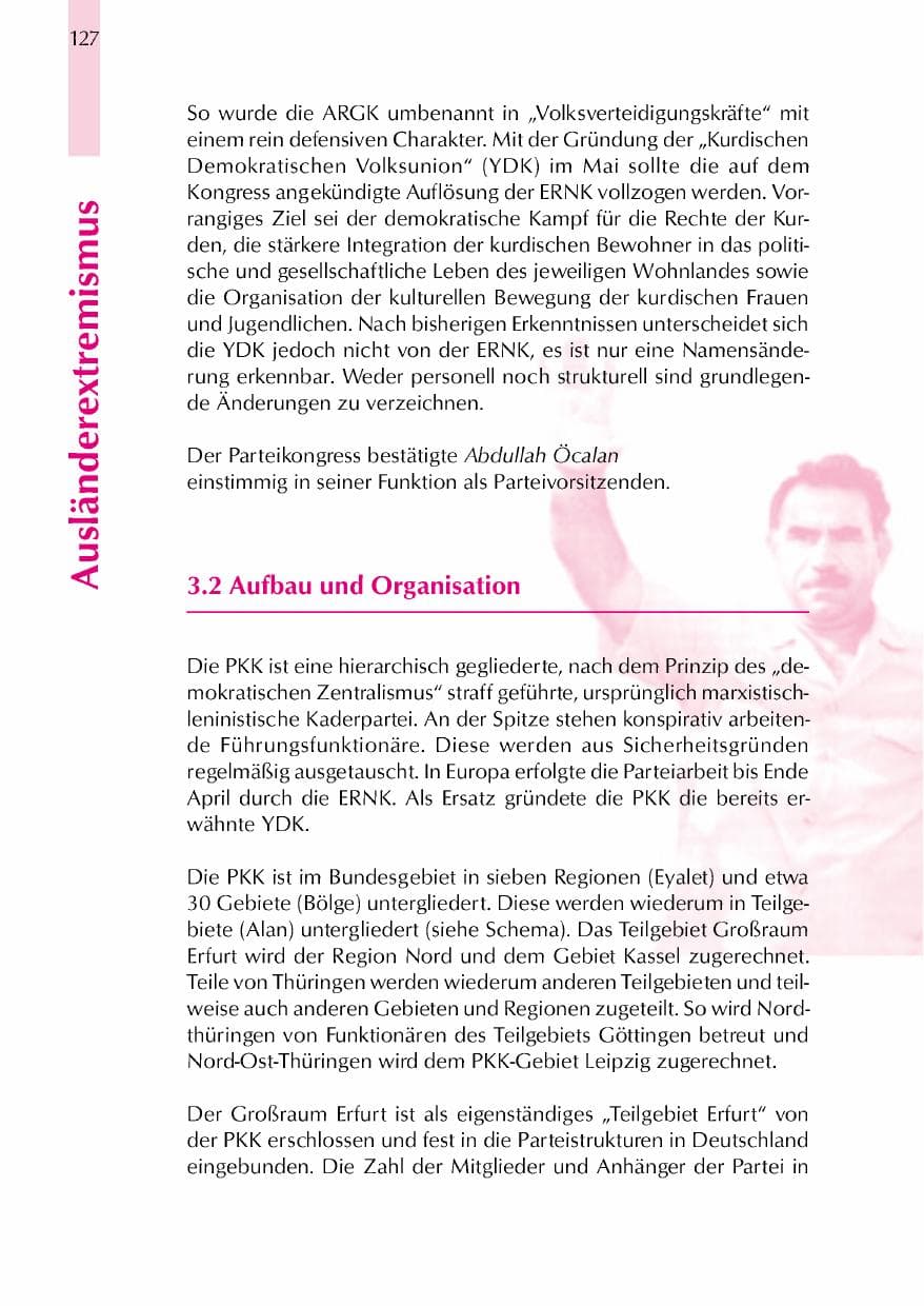 Seite 130 des Verfassungsschutzbericht 2000 Thüringen