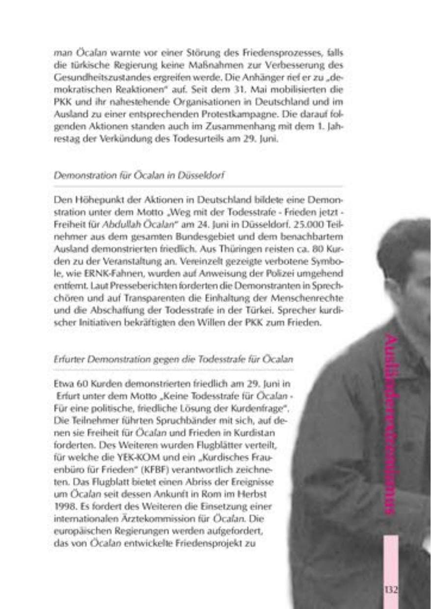 Seite 135 des Verfassungsschutzbericht 2000 Thüringen