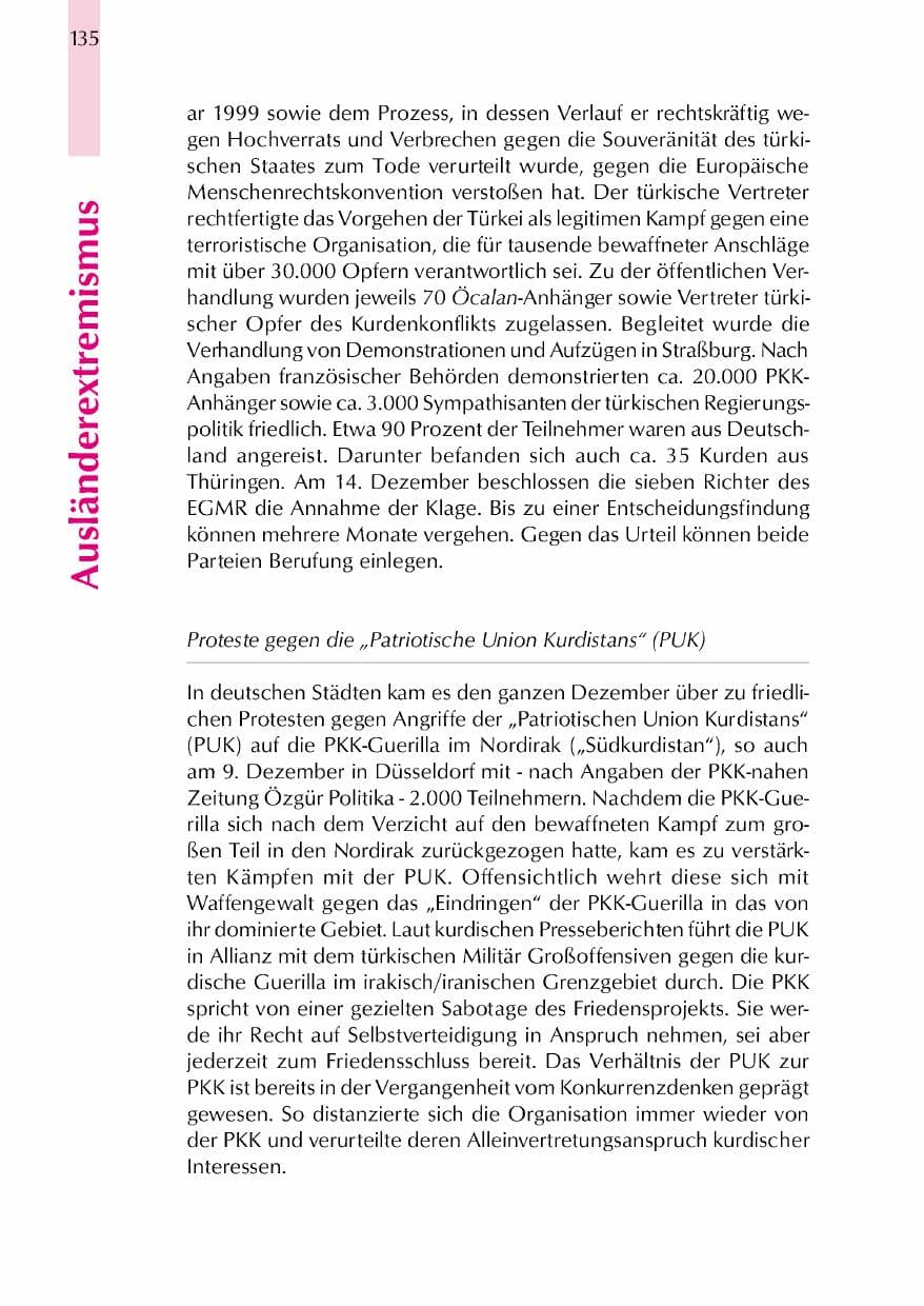 Seite 138 des Verfassungsschutzbericht 2000 Thüringen