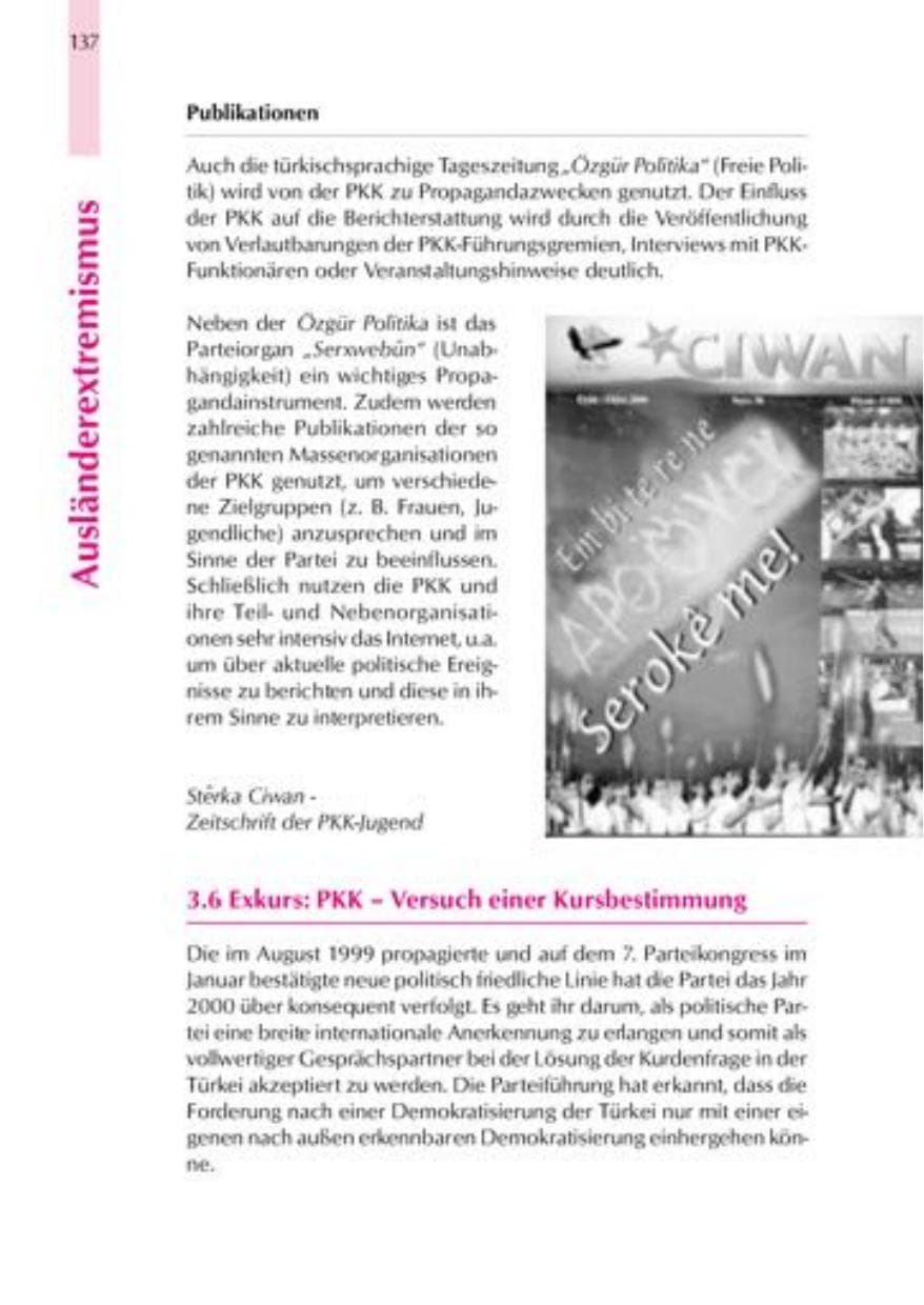 Seite 140 des Verfassungsschutzbericht 2000 Thüringen