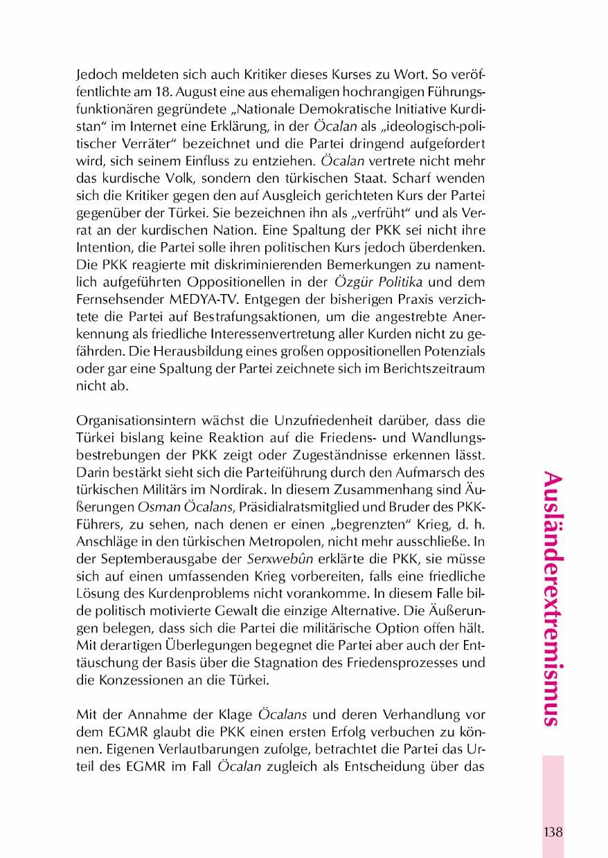 Seite 141 des Verfassungsschutzbericht 2000 Thüringen