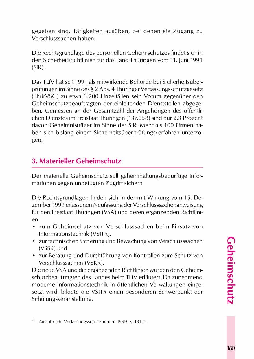 Seite 183 des Verfassungsschutzbericht 2000 Thüringen