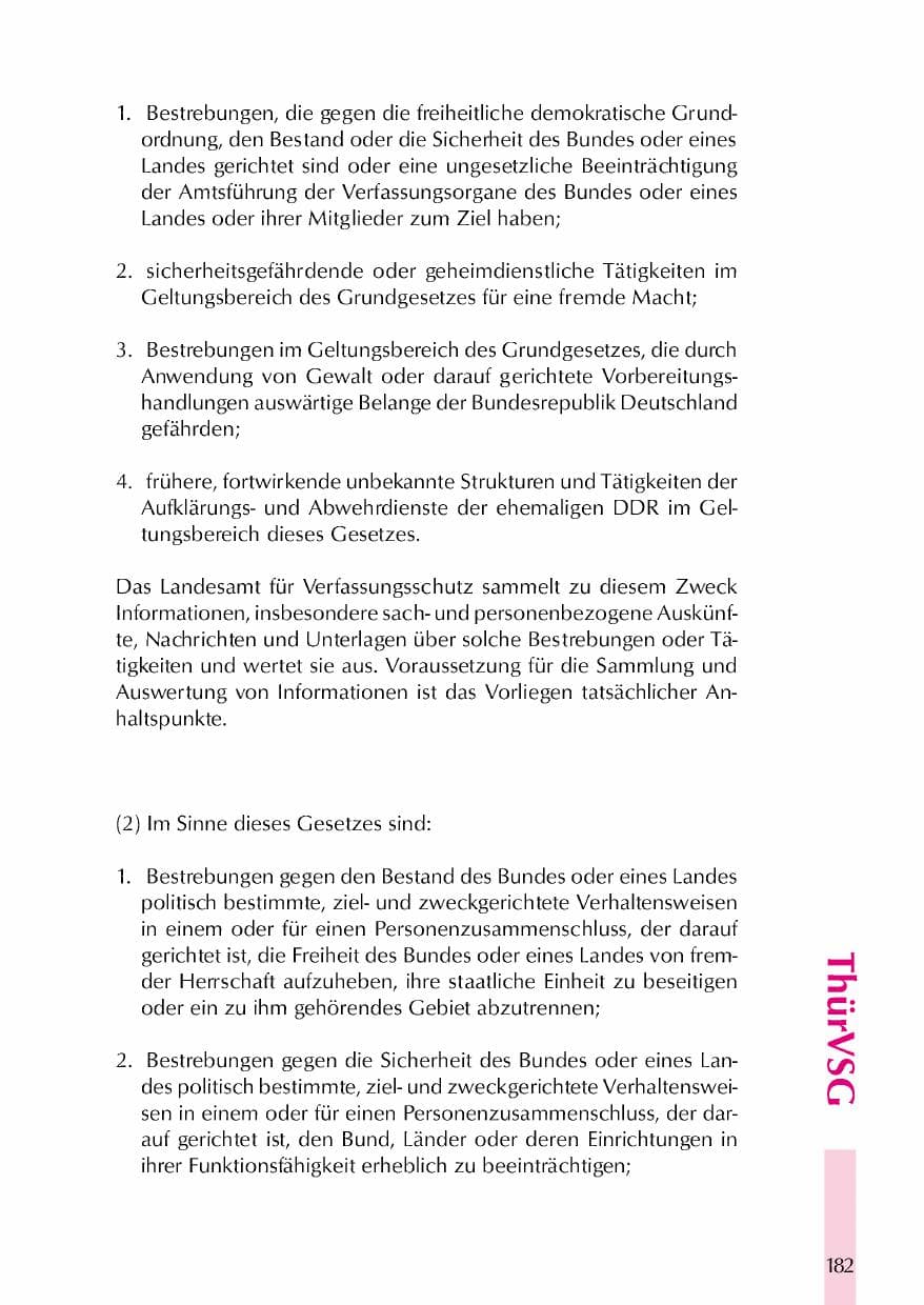Seite 185 des Verfassungsschutzbericht 2000 Thüringen