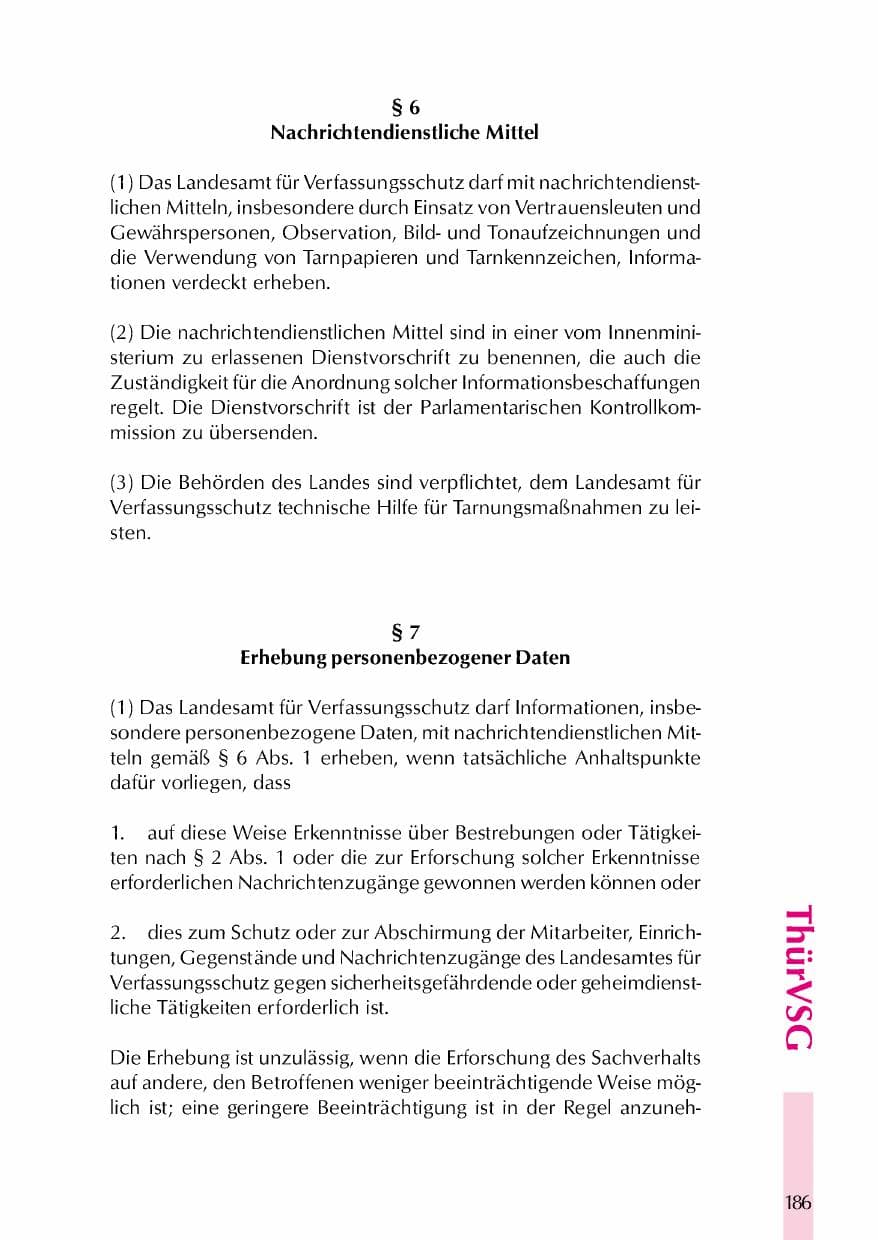 Seite 189 des Verfassungsschutzbericht 2000 Thüringen