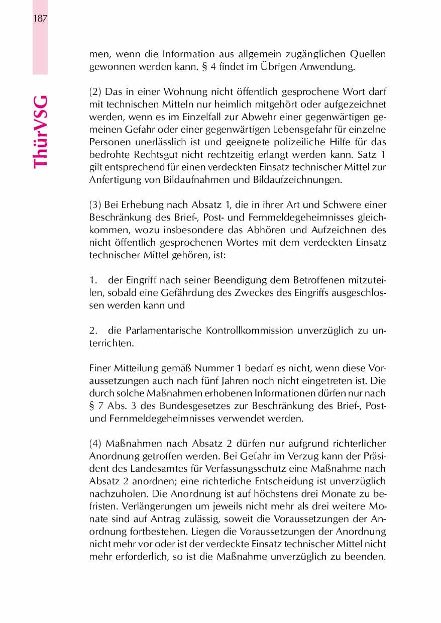 Seite 190 des Verfassungsschutzbericht 2000 Thüringen