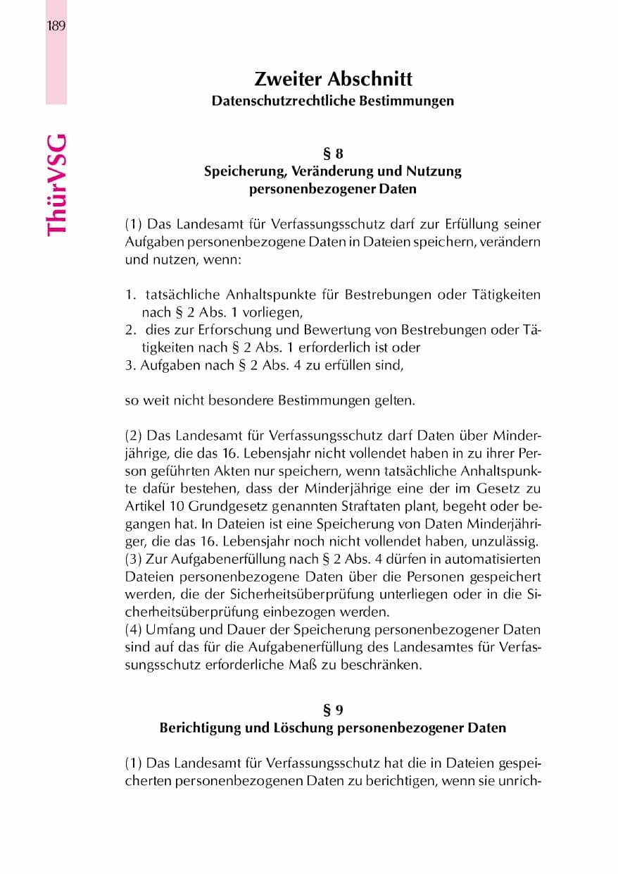 Seite 192 des Verfassungsschutzbericht 2000 Thüringen