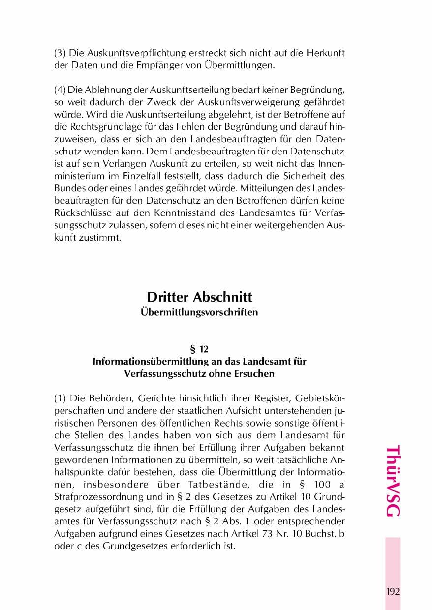 Seite 195 des Verfassungsschutzbericht 2000 Thüringen