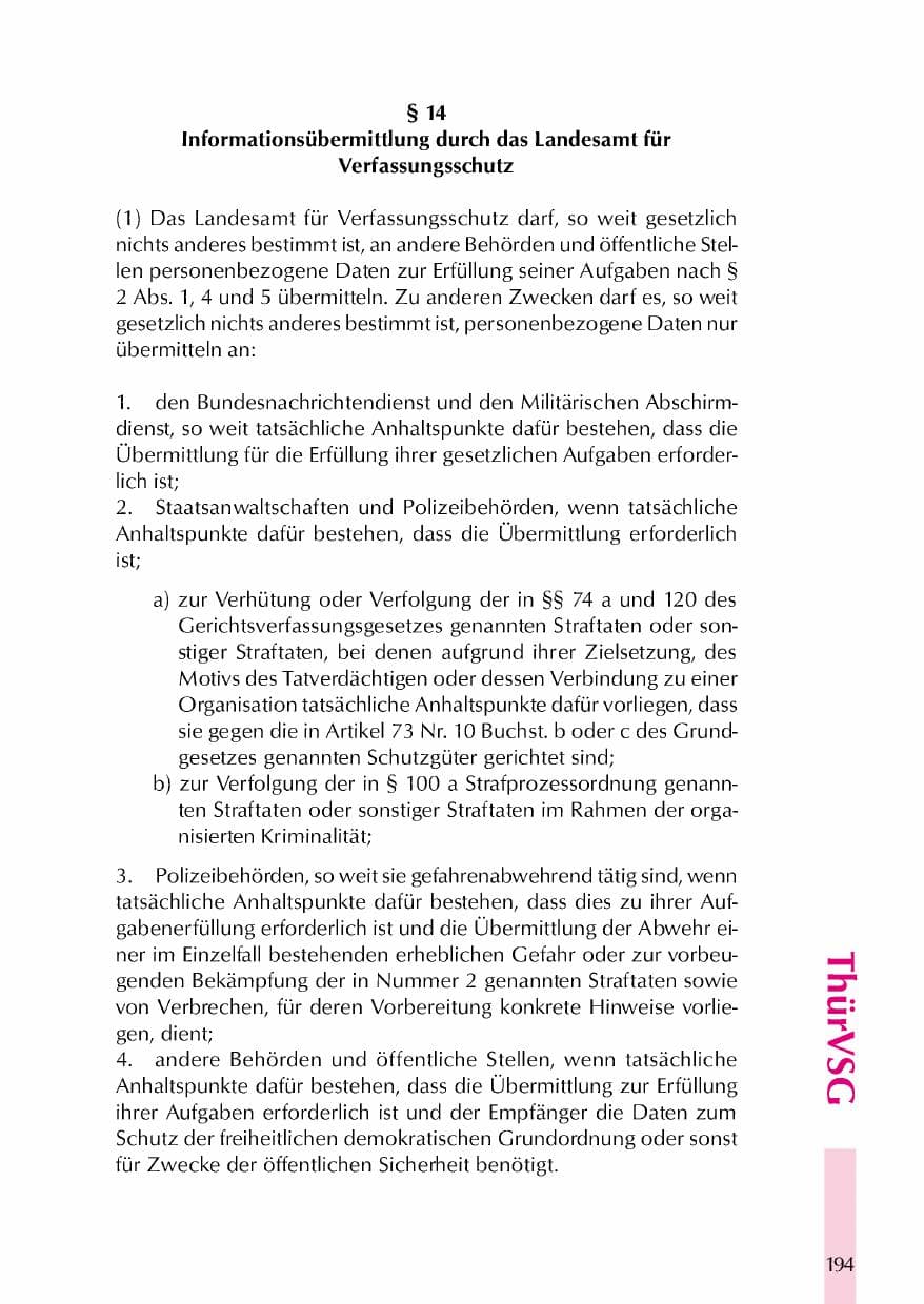 Seite 197 des Verfassungsschutzbericht 2000 Thüringen