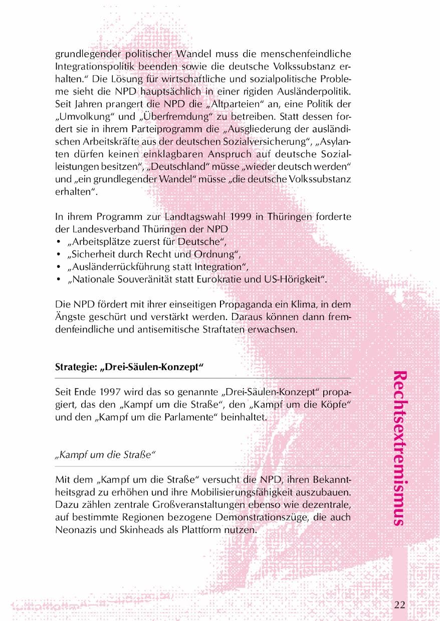 Seite 25 des Verfassungsschutzbericht 2000 Thüringen