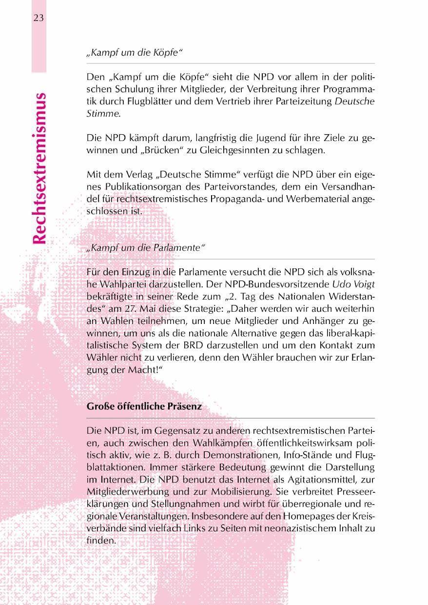 Seite 26 des Verfassungsschutzbericht 2000 Thüringen