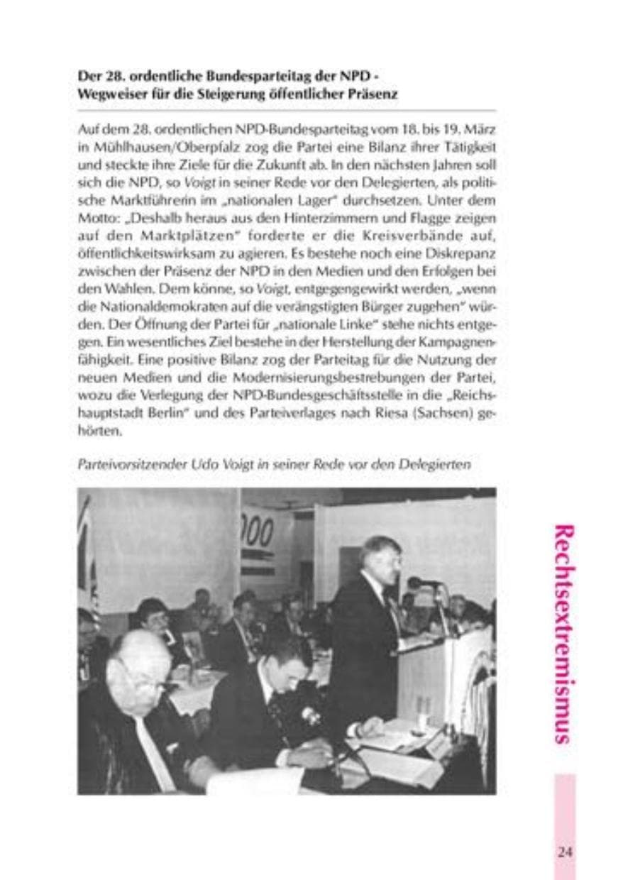 Seite 27 des Verfassungsschutzbericht 2000 Thüringen