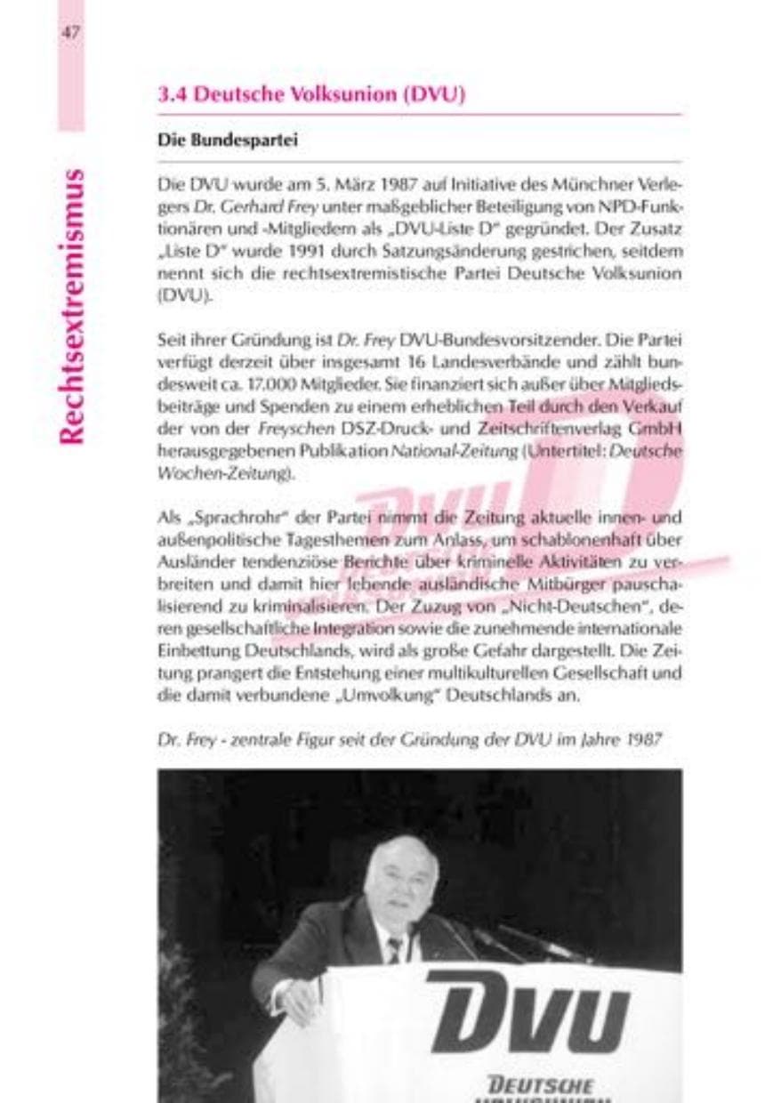 Seite 50 des Verfassungsschutzbericht 2000 Thüringen