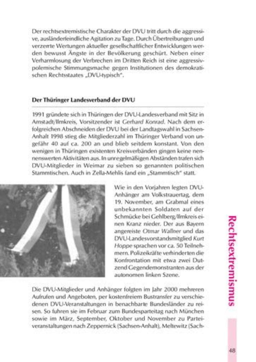Seite 51 des Verfassungsschutzbericht 2000 Thüringen