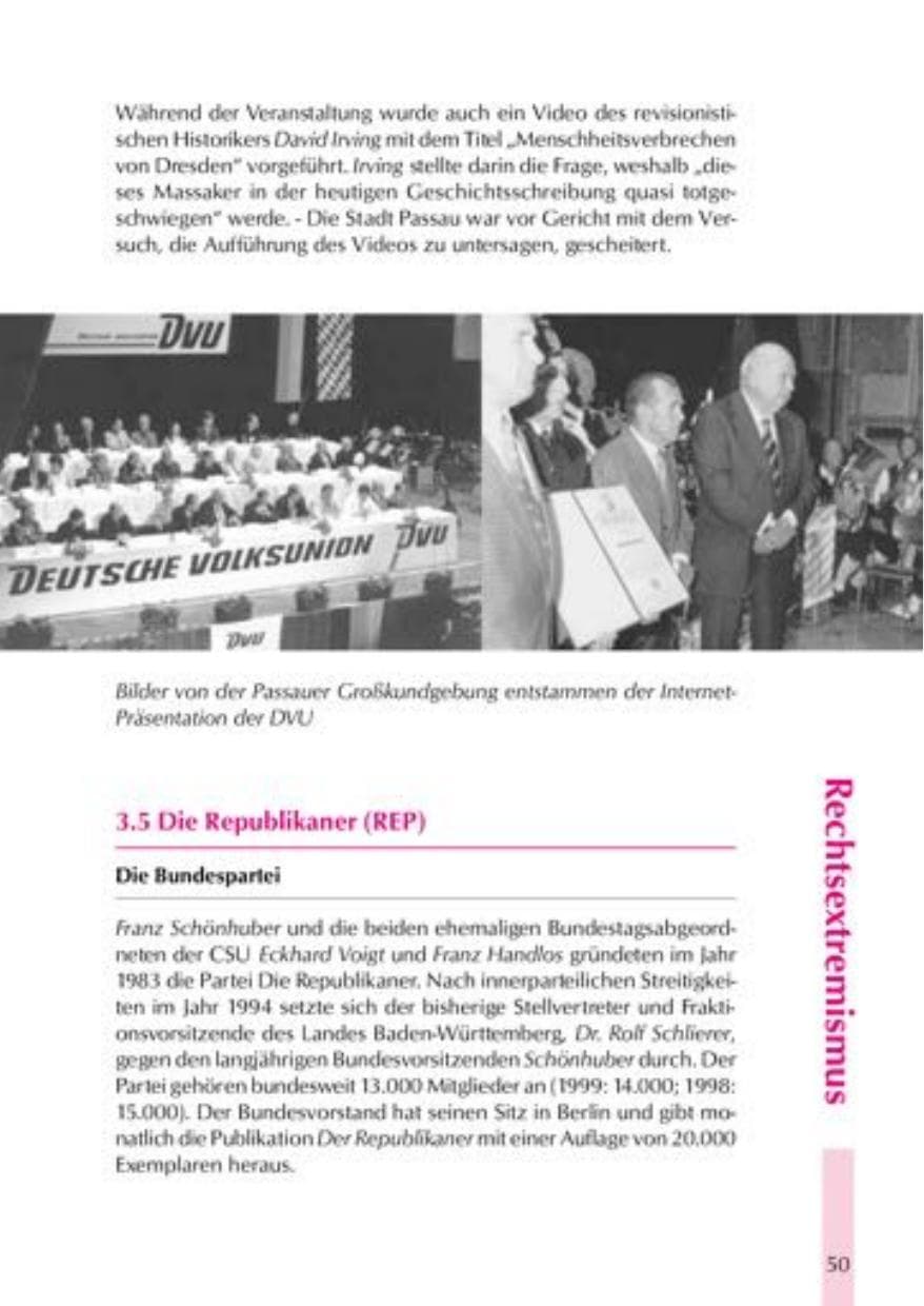 Seite 53 des Verfassungsschutzbericht 2000 Thüringen