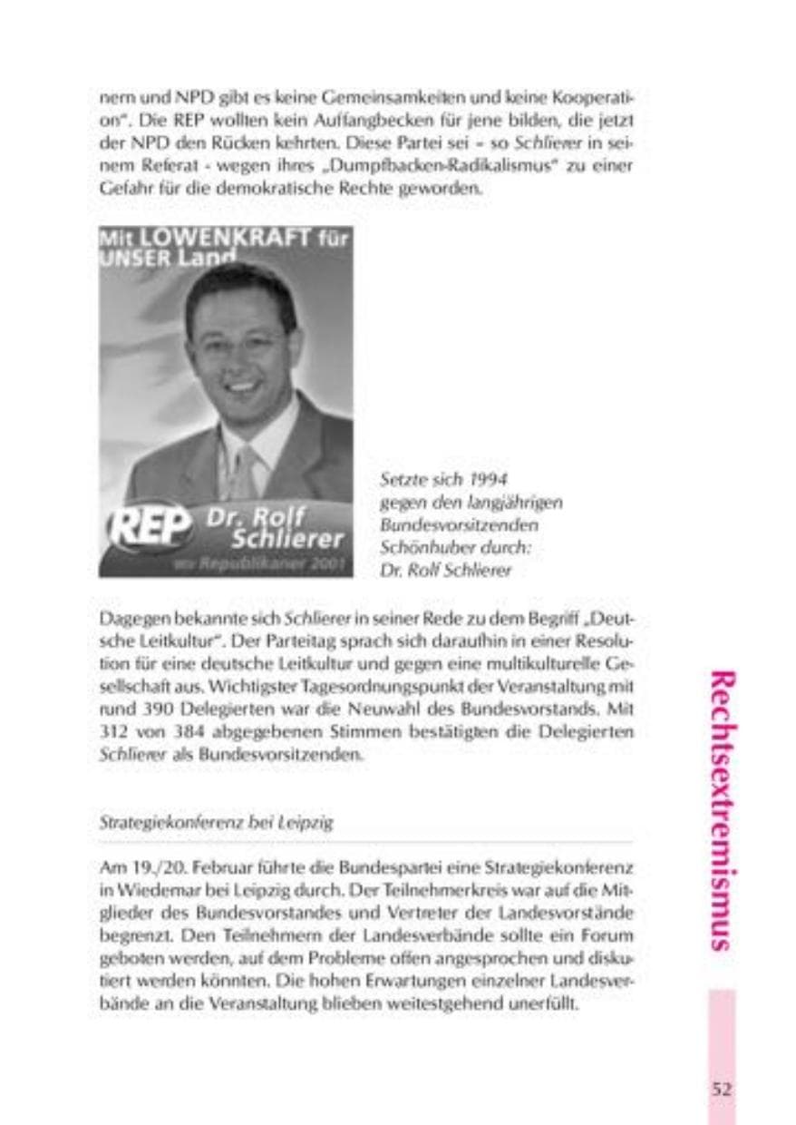 Seite 55 des Verfassungsschutzbericht 2000 Thüringen