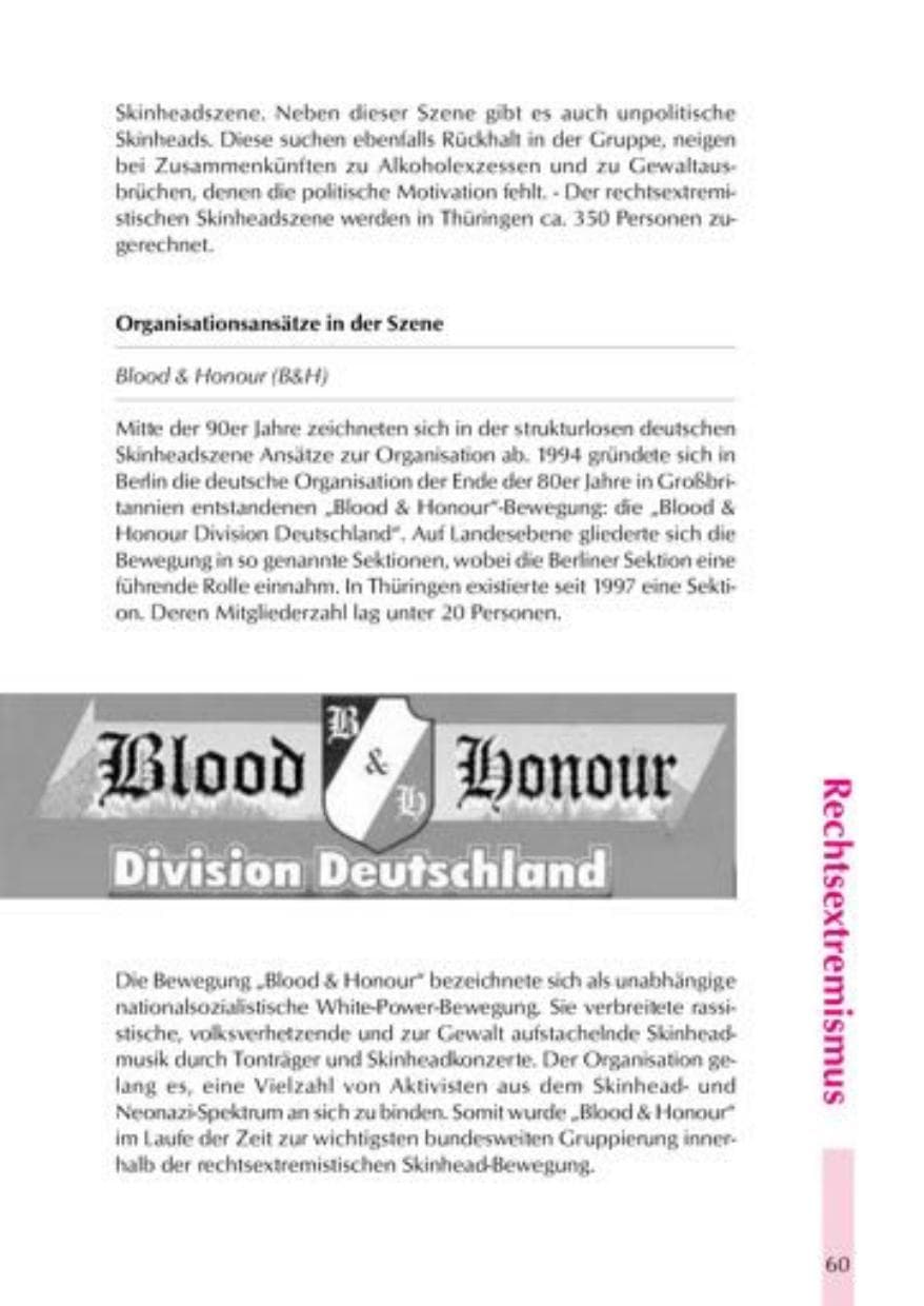 Seite 63 des Verfassungsschutzbericht 2000 Thüringen