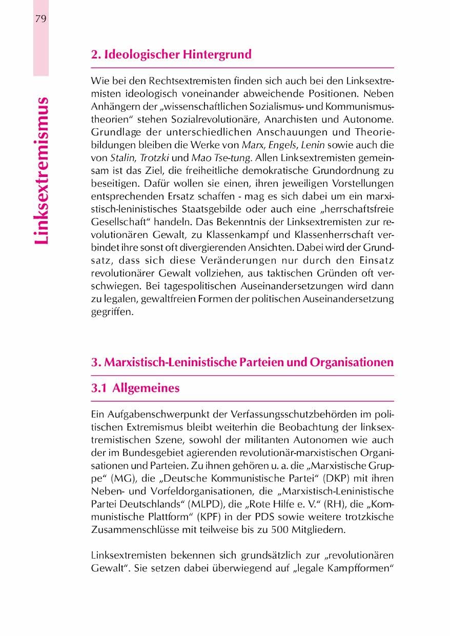 Seite 82 des Verfassungsschutzbericht 2000 Thüringen