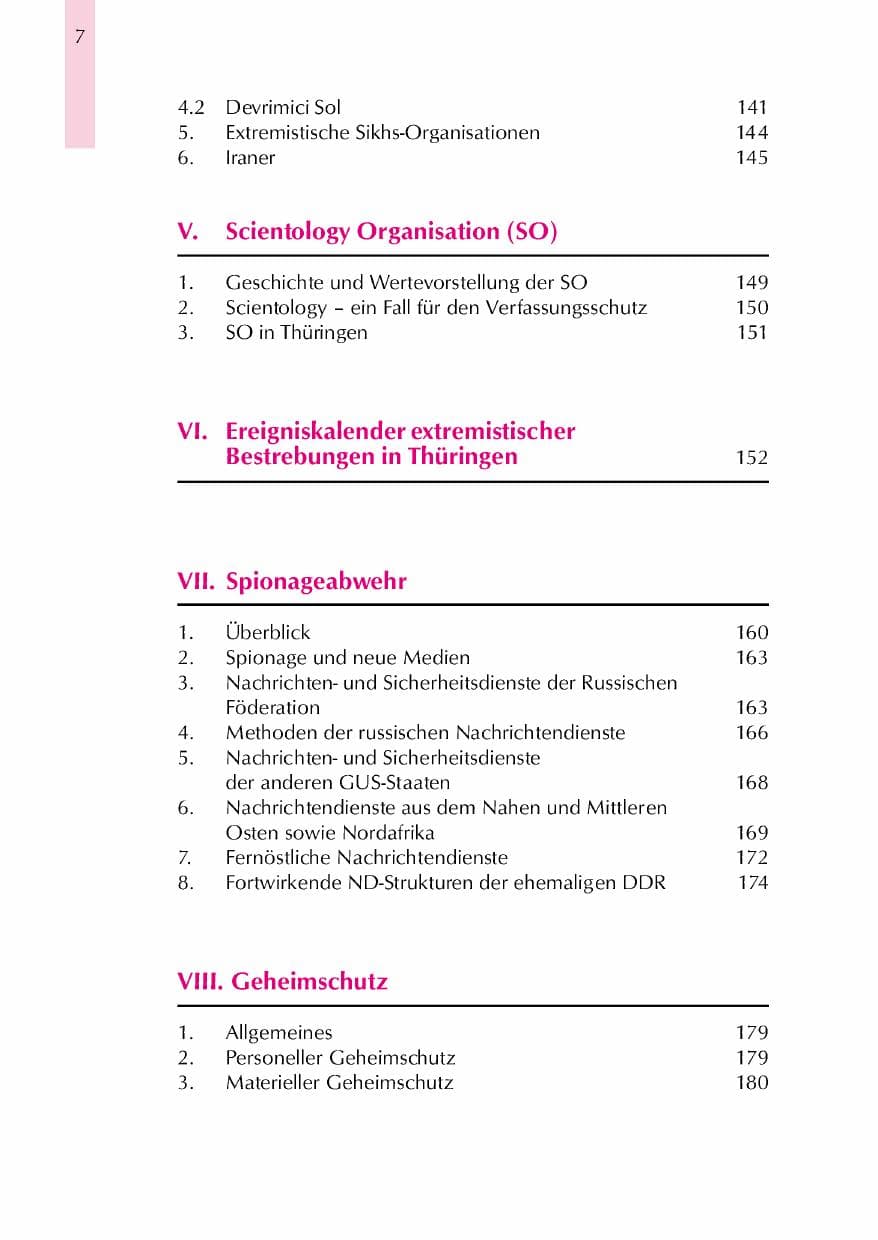 Seite 10 des Verfassungsschutzbericht 2000 Thüringen