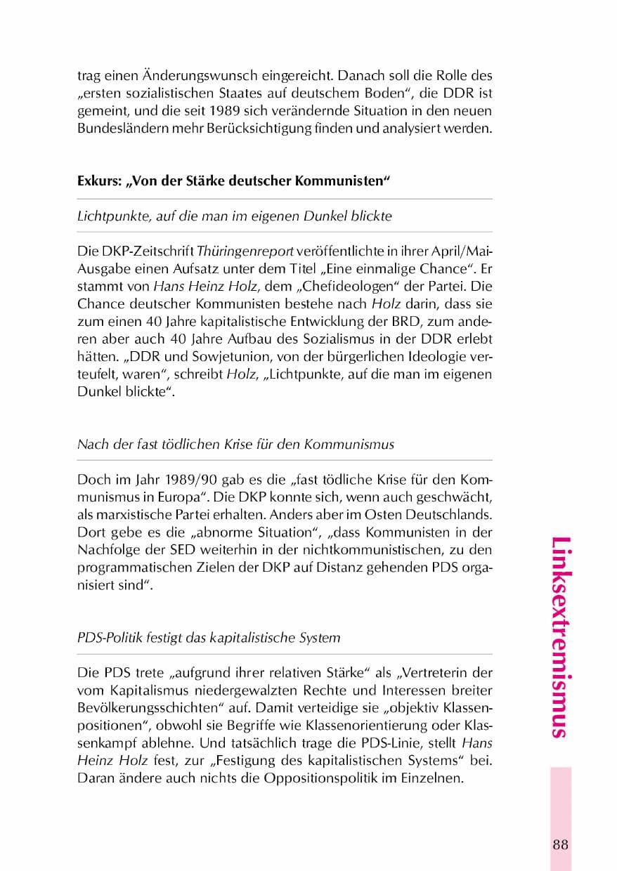Seite 91 des Verfassungsschutzbericht 2000 Thüringen