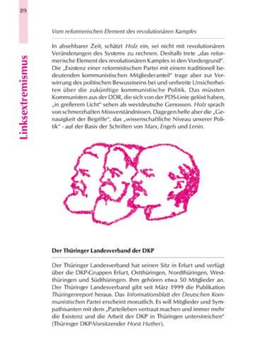 Seite 92 des Verfassungsschutzbericht 2000 Thüringen