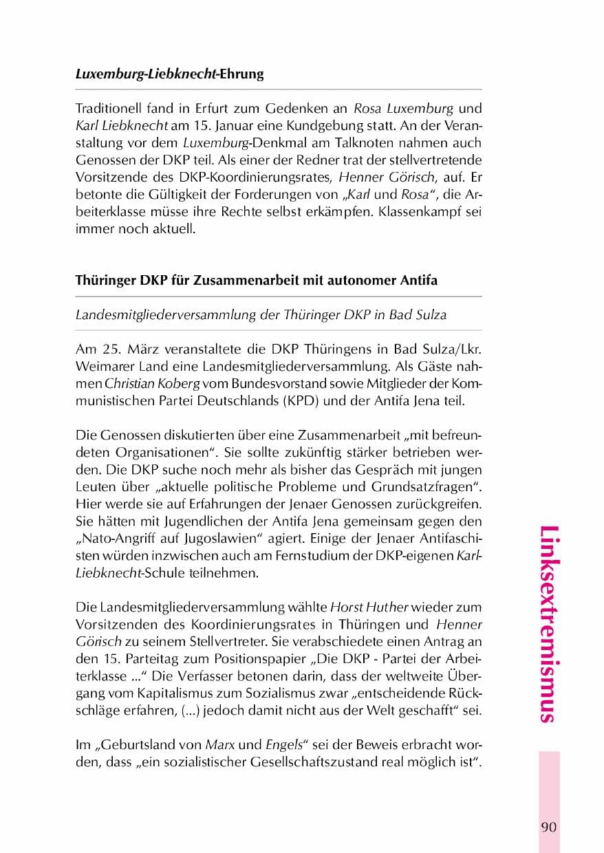 Seite 93 des Verfassungsschutzbericht 2000 Thüringen