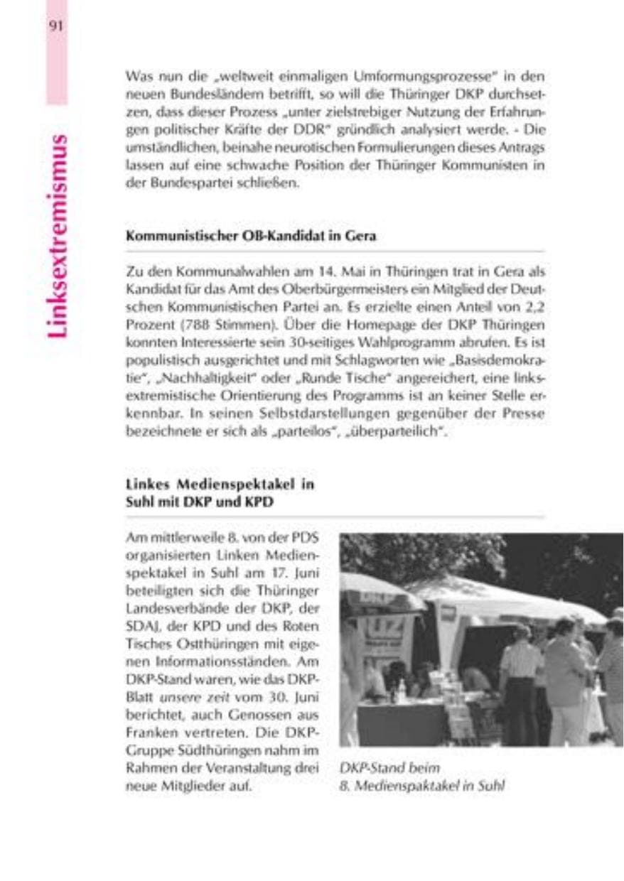 Seite 94 des Verfassungsschutzbericht 2000 Thüringen