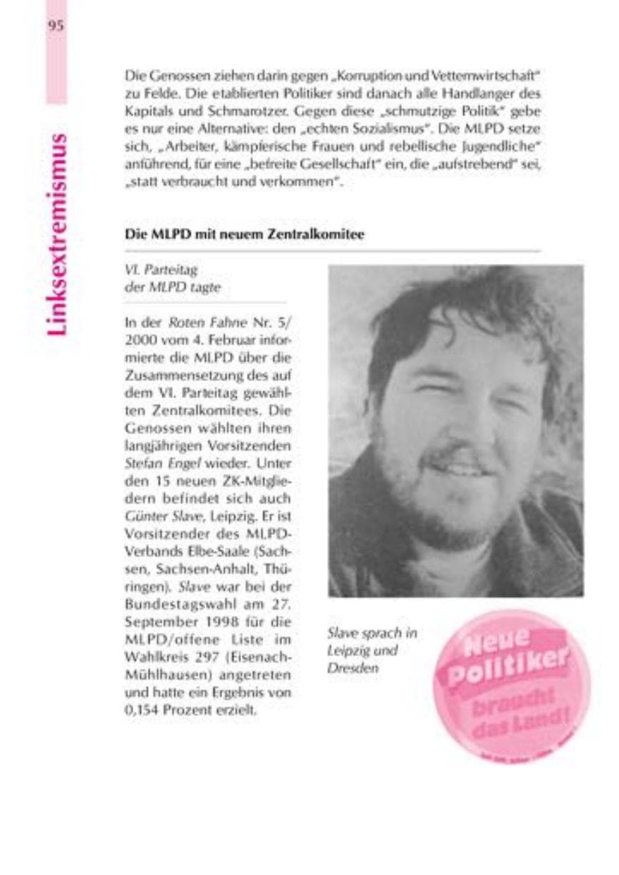 Seite 98 des Verfassungsschutzbericht 2000 Thüringen