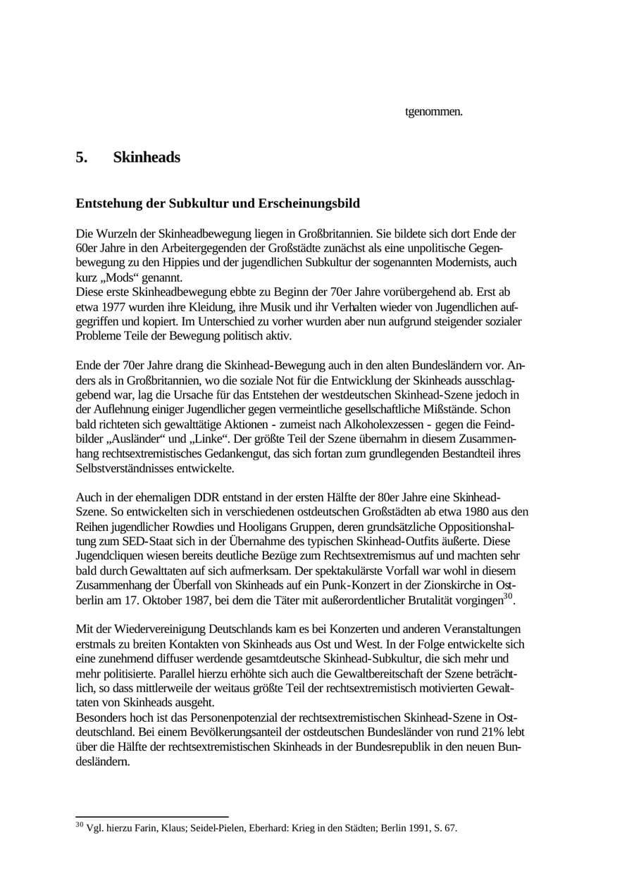 Seite 34 des Verfassungsschutzbericht 2001 Thüringen