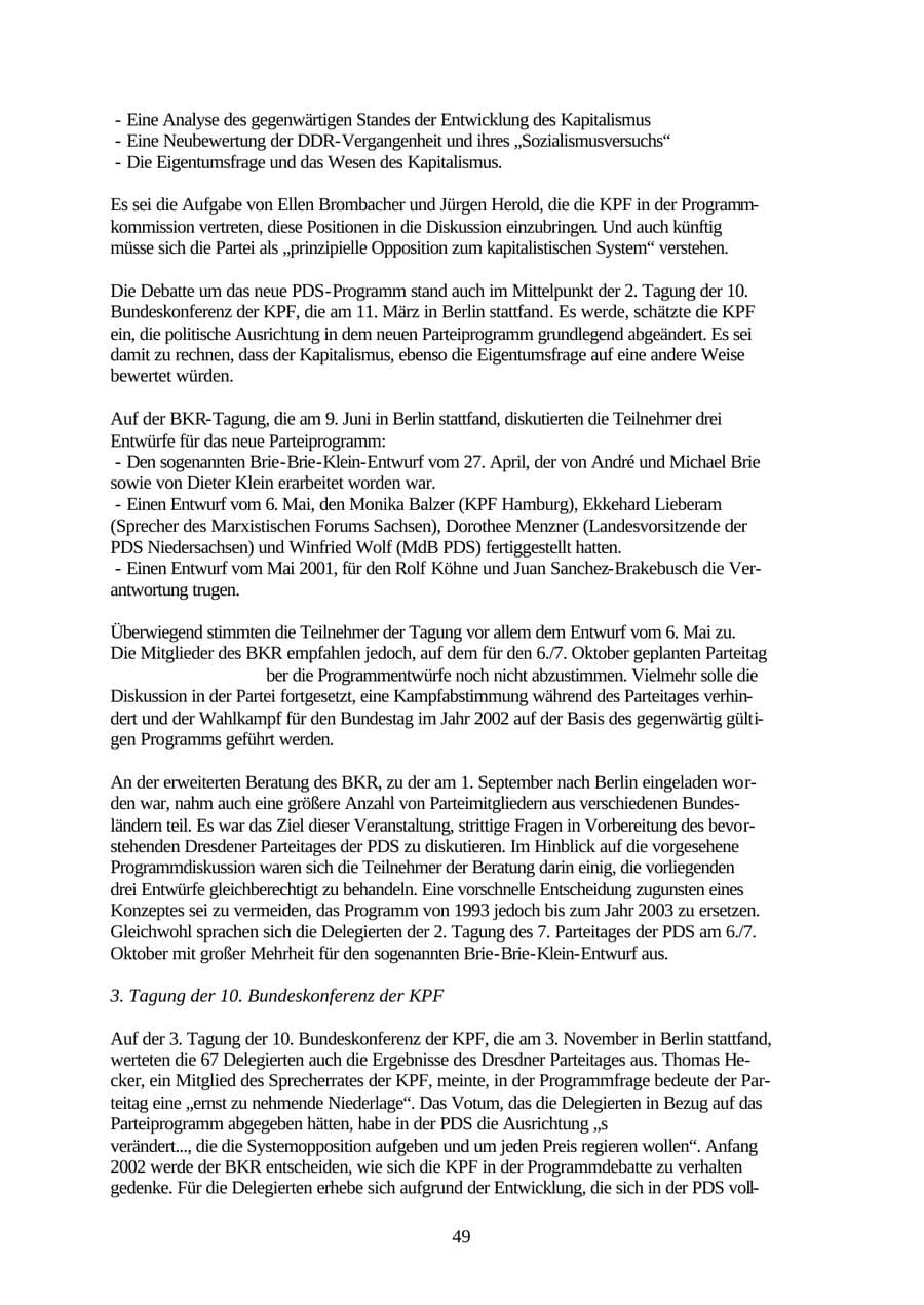 Seite 49 des Verfassungsschutzbericht 2001 Thüringen