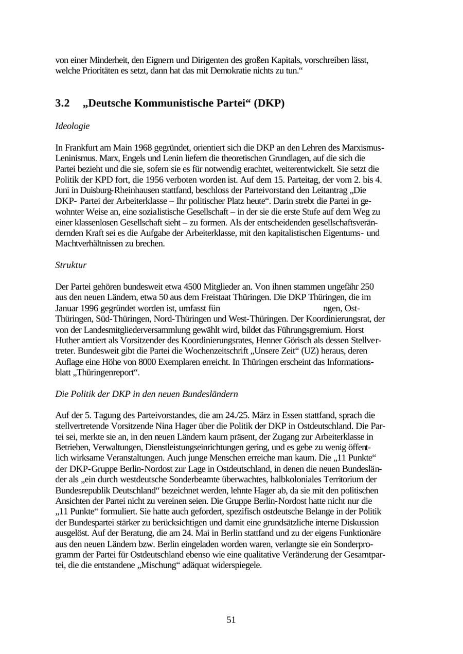 Seite 51 des Verfassungsschutzbericht 2001 Thüringen
