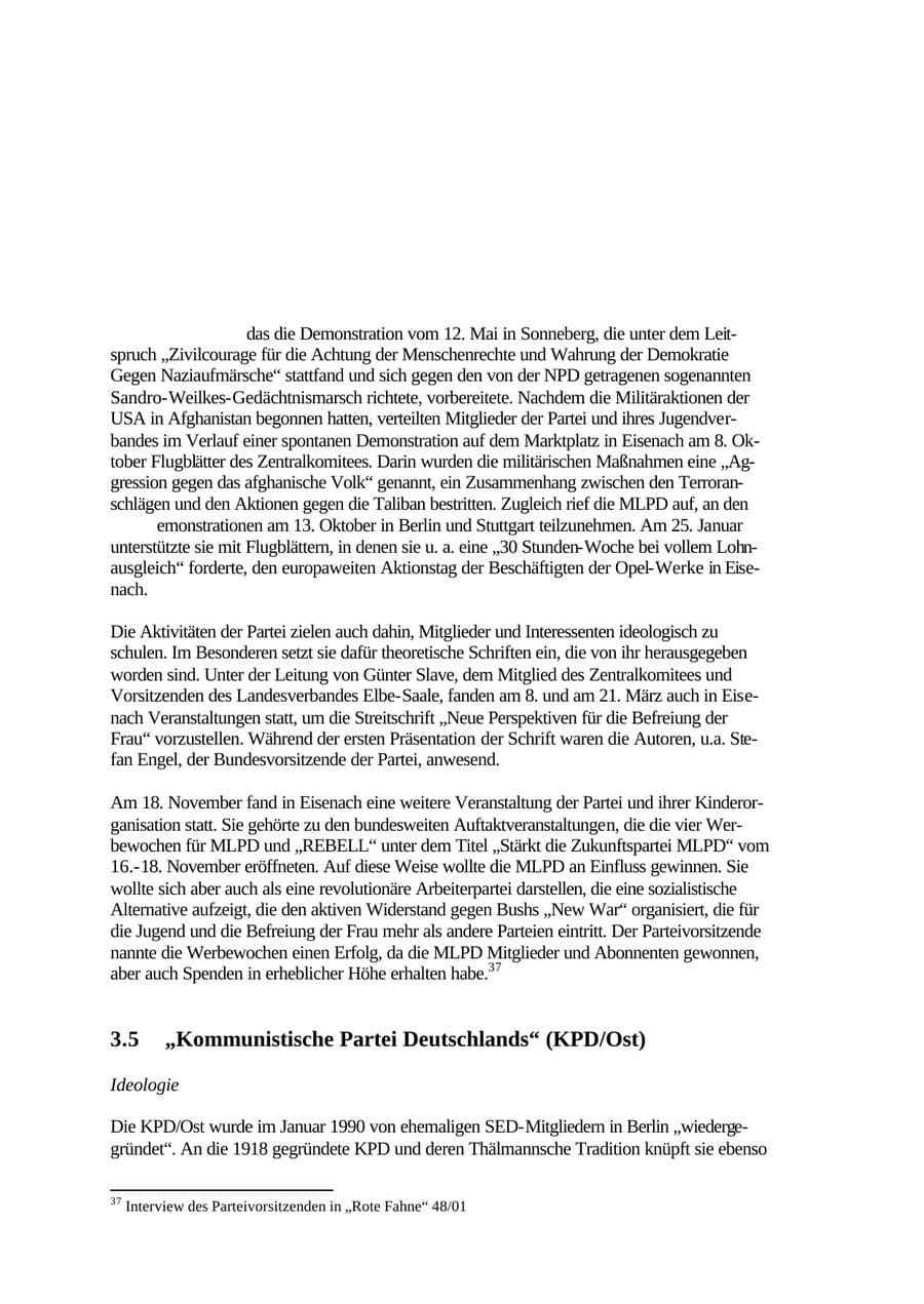 Seite 56 des Verfassungsschutzbericht 2001 Thüringen