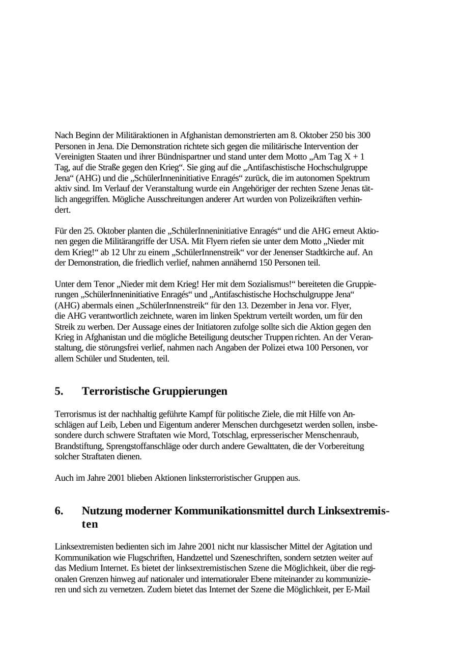Seite 79 des Verfassungsschutzbericht 2001 Thüringen