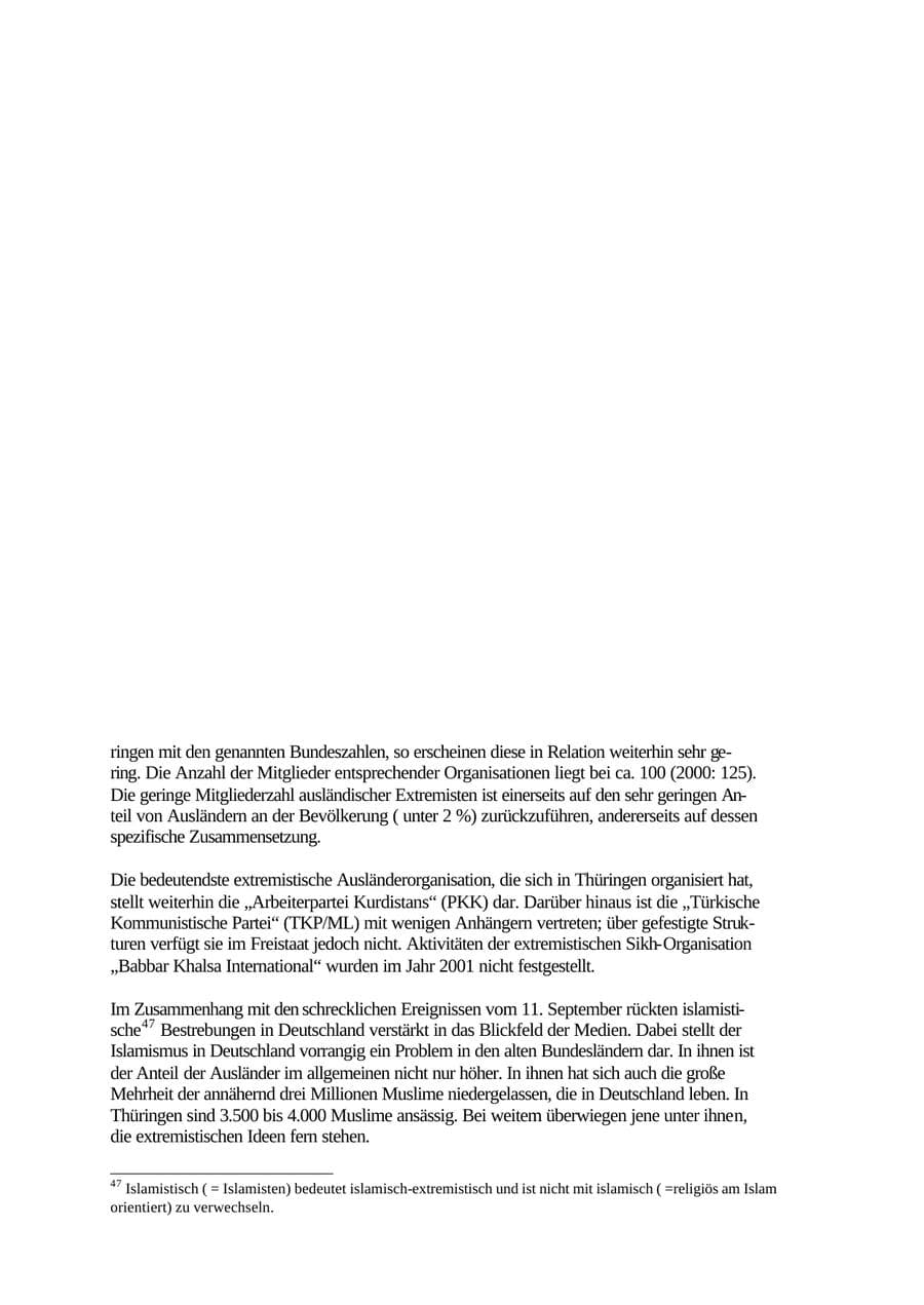 Seite 81 des Verfassungsschutzbericht 2001 Thüringen