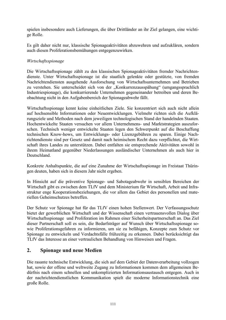 Seite 111 des Verfassungsschutzbericht 2002 Thüringen