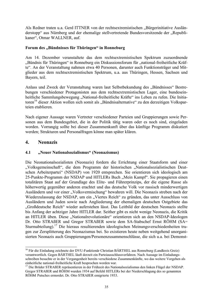 Seite 35 des Verfassungsschutzbericht 2002 Thüringen
