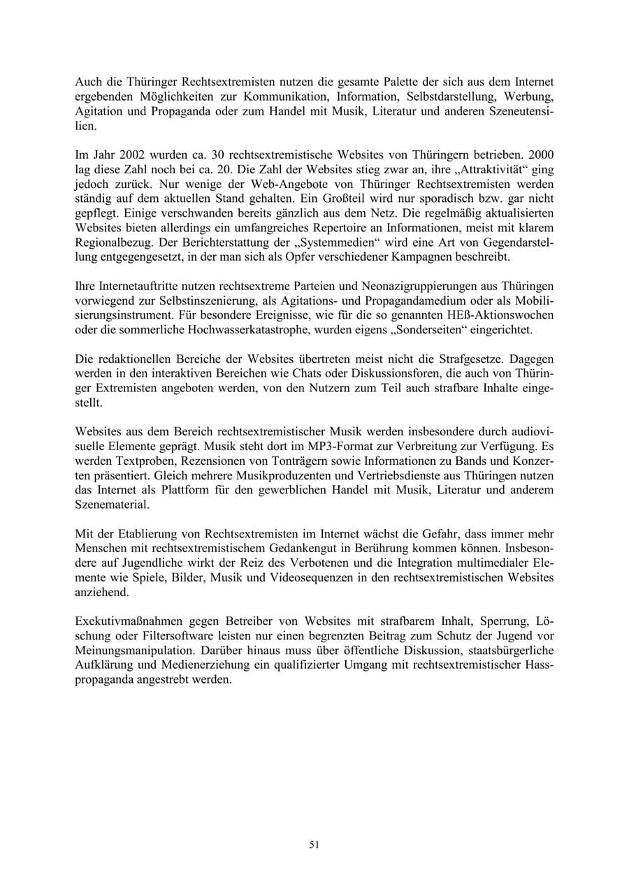 Seite 51 des Verfassungsschutzbericht 2002 Thüringen