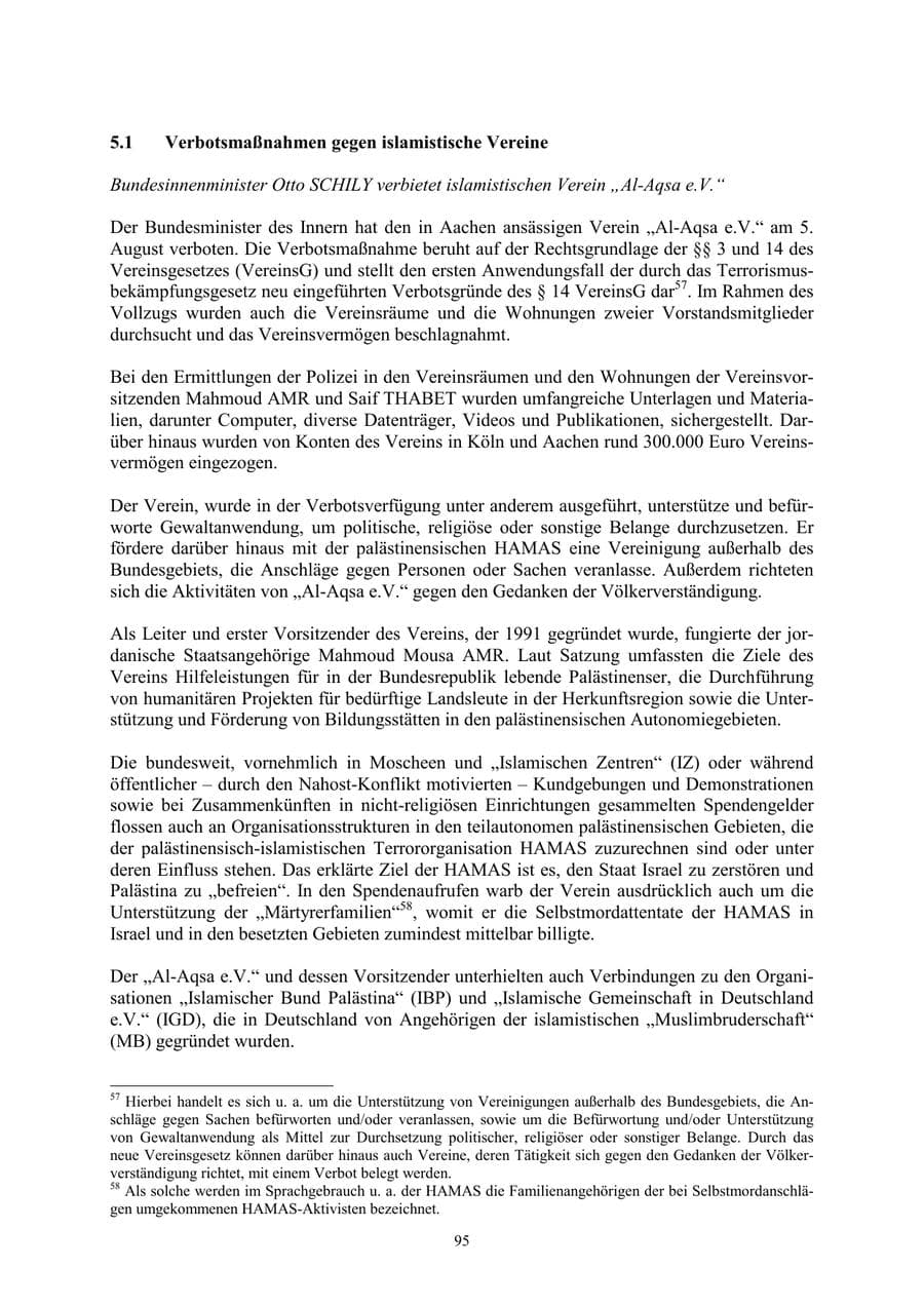 Seite 95 des Verfassungsschutzbericht 2002 Thüringen