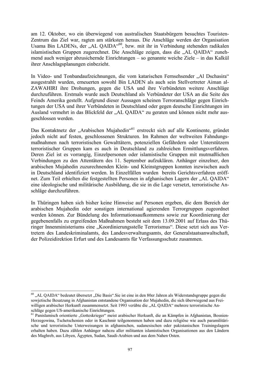 Seite 97 des Verfassungsschutzbericht 2002 Thüringen