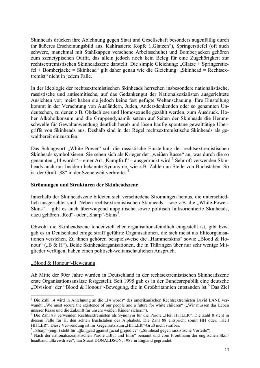 Seite 13 des Verfassungsschutzbericht 2003 Thüringen
