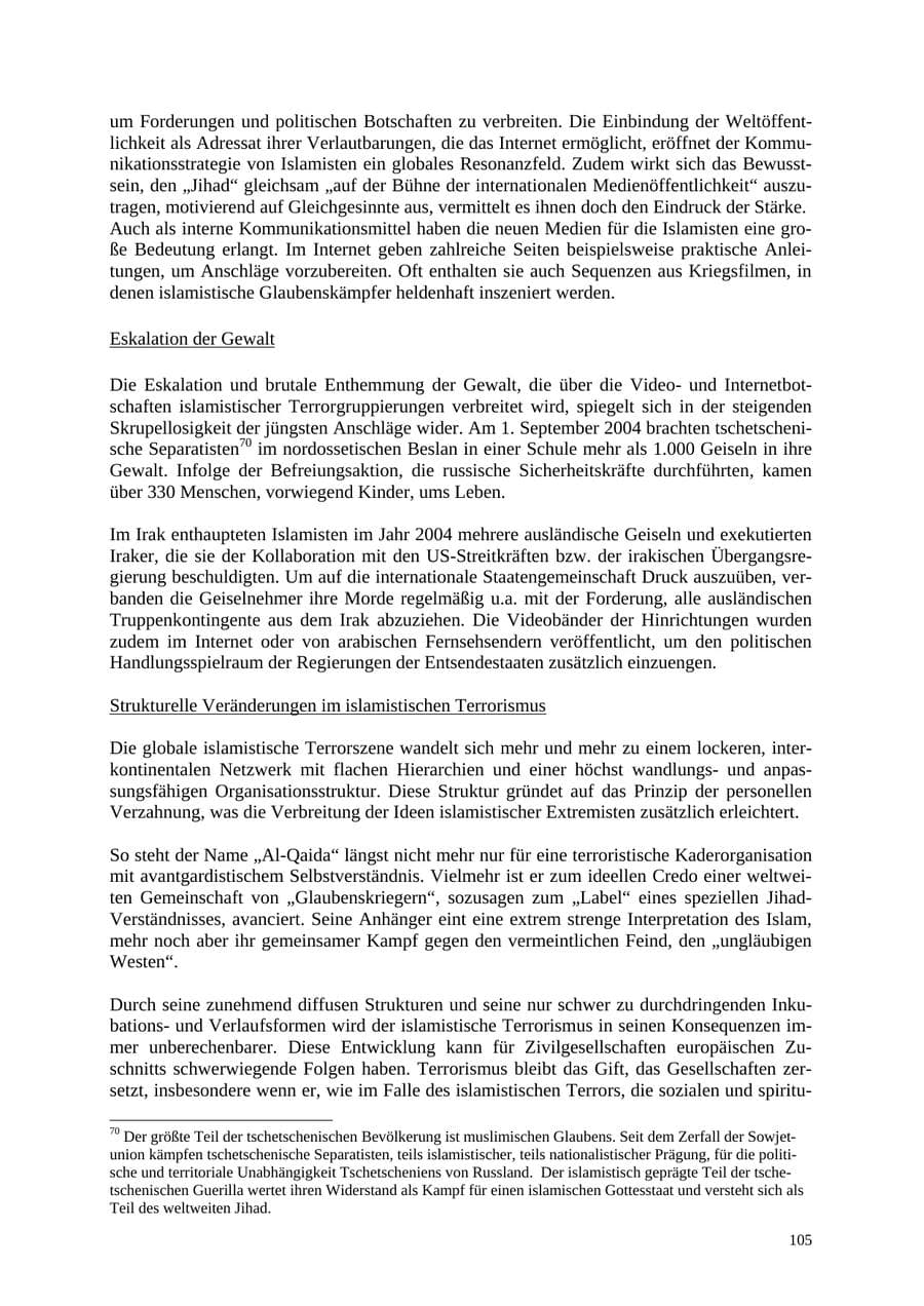 Seite 105 des Verfassungsschutzbericht 2004 Thüringen