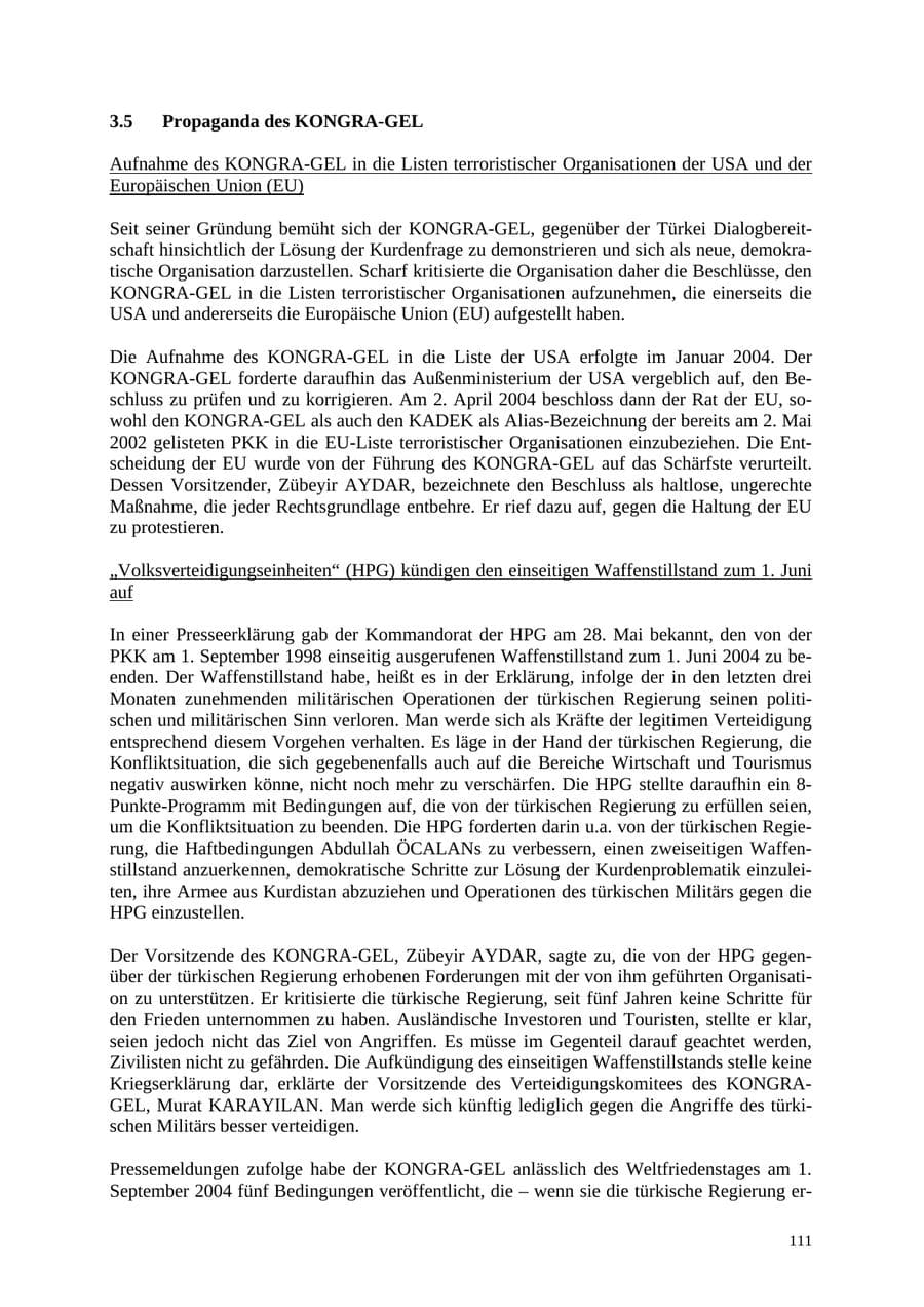 Seite 111 des Verfassungsschutzbericht 2004 Thüringen